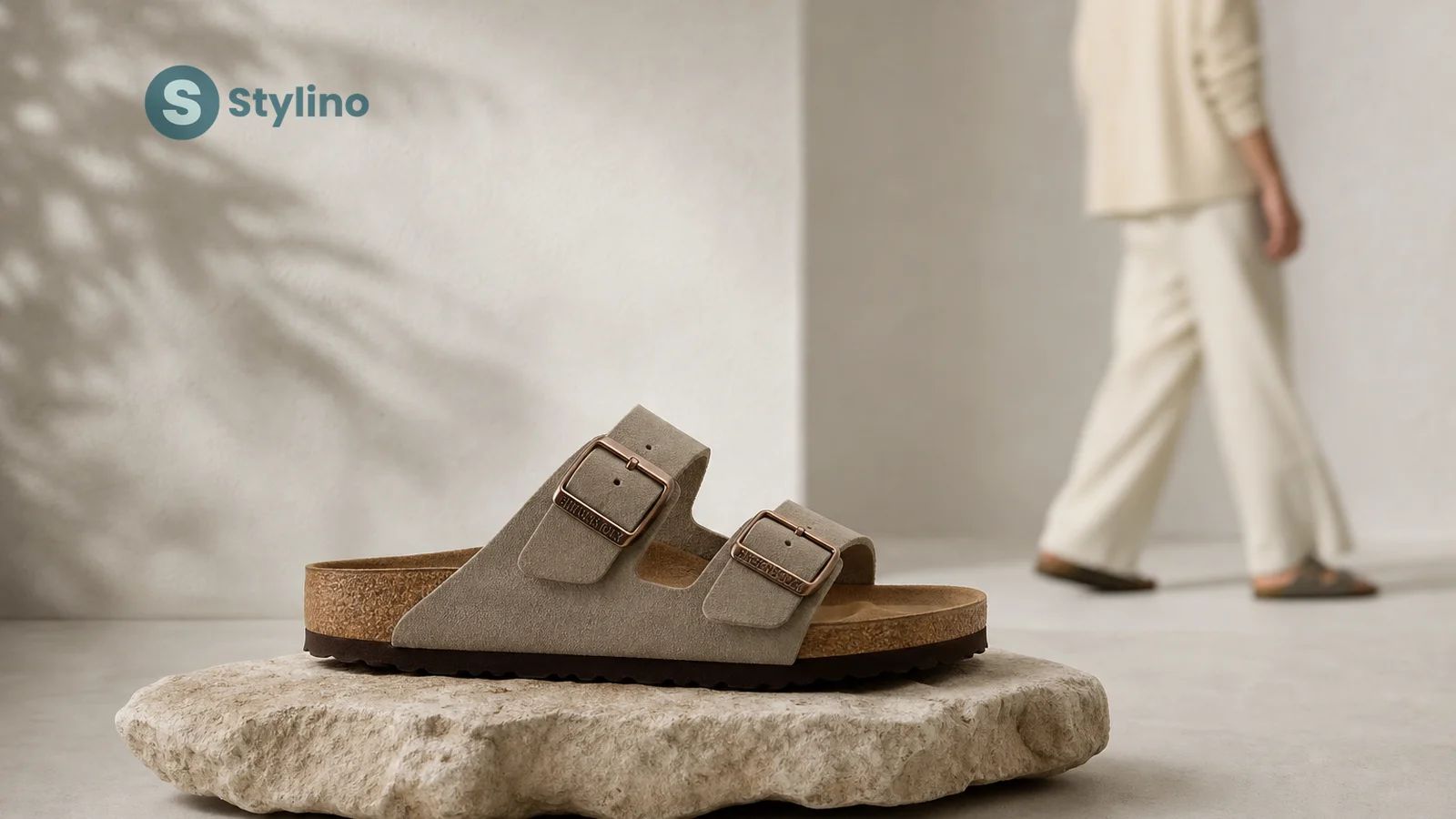 Ιστορία Birkenstock editorial εικονογράφηση — τεχνογνωσία πάτου φελλού και γερμανική κληρονομιά