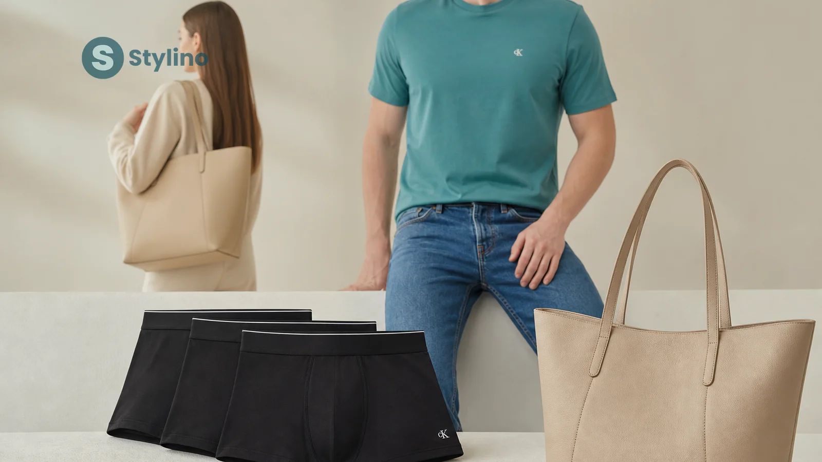 Οδηγός μάρκας Calvin Klein για αγοραστές στην Κύπρο — μινιμαλιστική editorial εικόνα μόδας