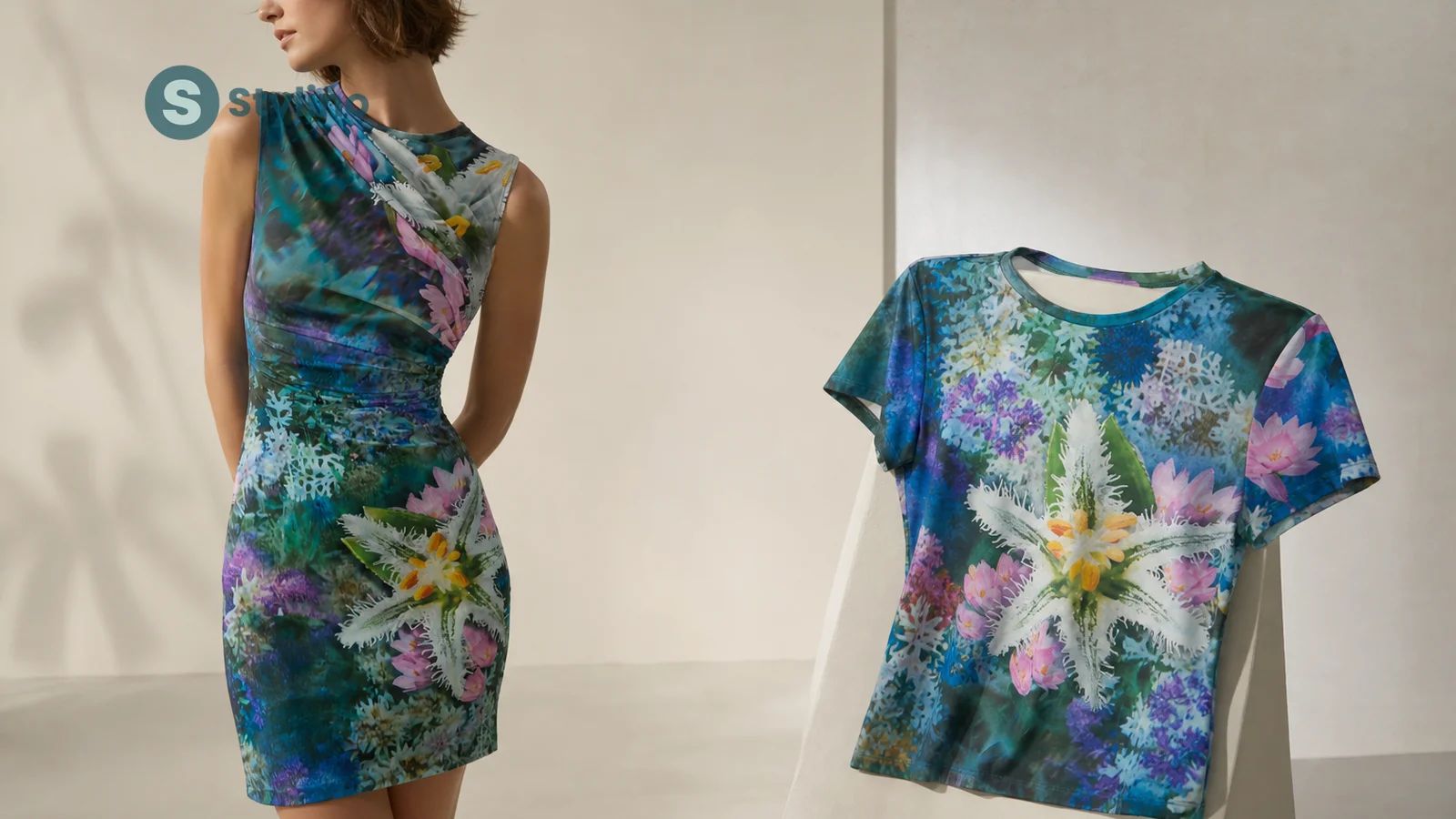 Dopamine dressing concept with vibrant colorful clothing and bold prints for mood-boosting fashion