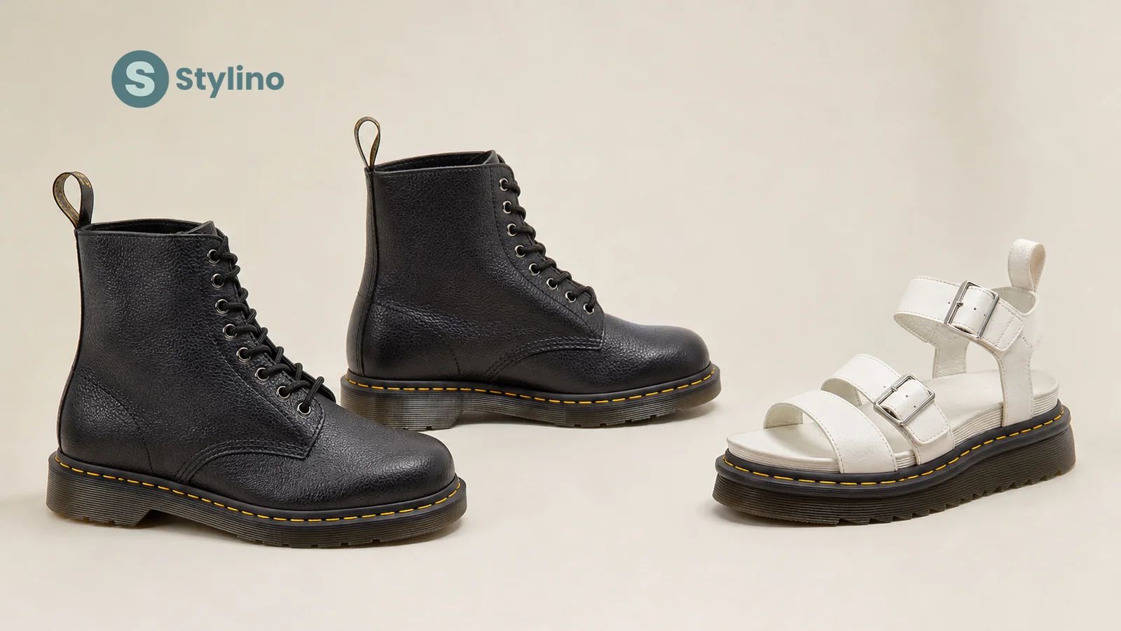 Μπότες και σανδάλια Dr. Martens σε μεσογειακό σκηνικό για τον οδηγό αγοράς Κύπρου