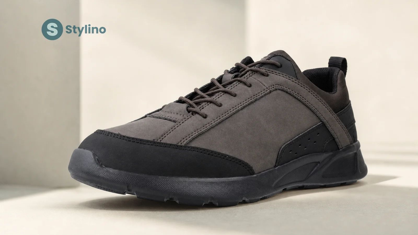Geox vs Mephisto comfort shoe comparison — black Geox sneaker representing the two brands' different approaches to walking comfort