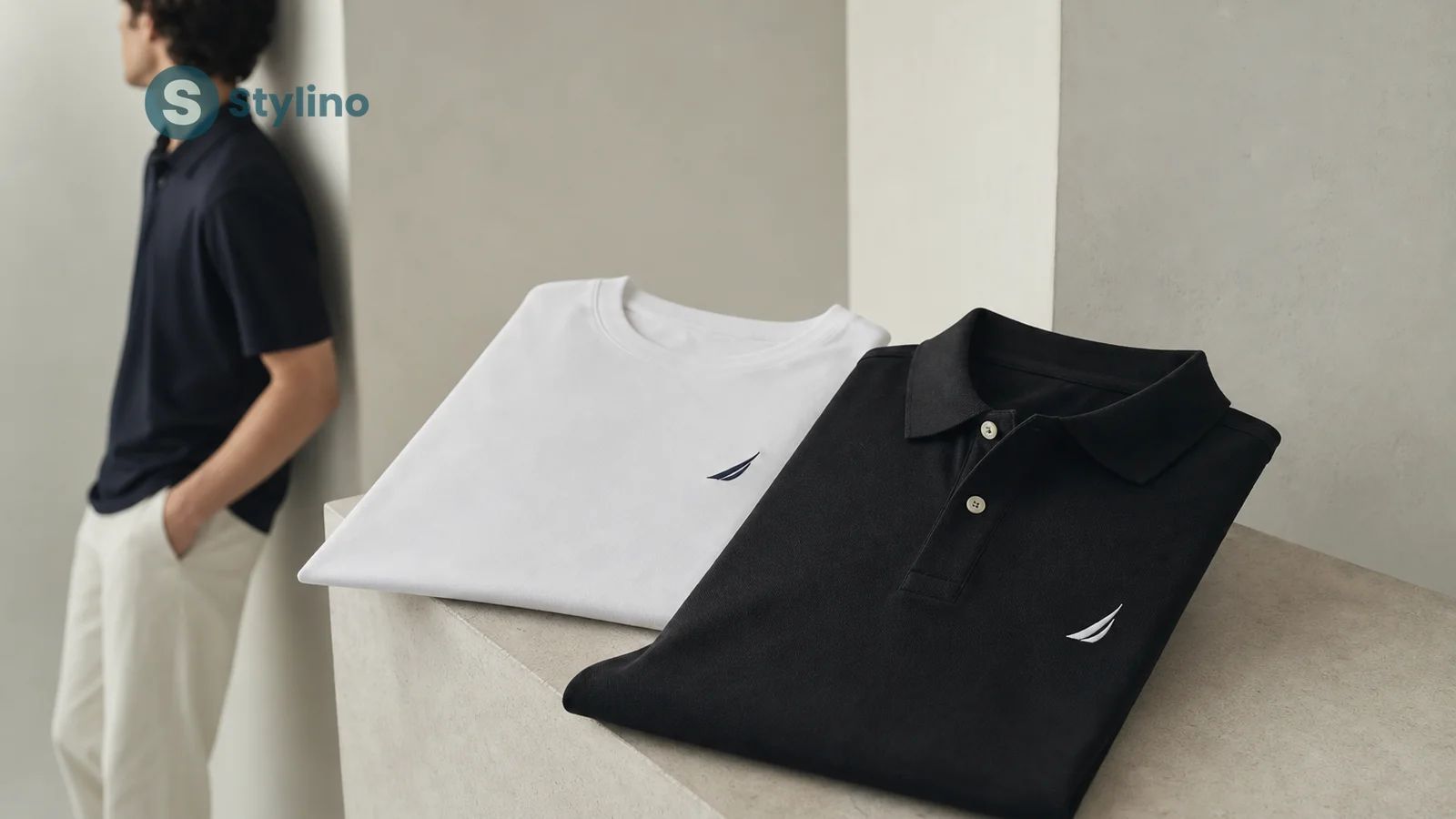 Nautica vs Gant preppy brand comparison with polo shirts side by side for Cyprus shoppers