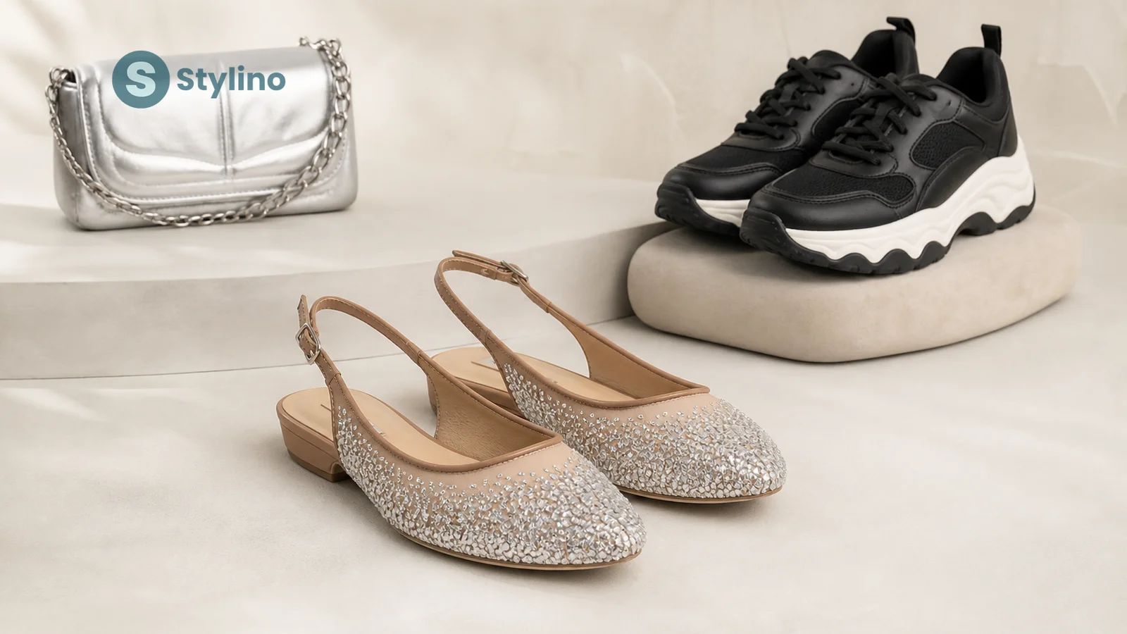 Steve Madden shoes and bags editorial flat-lay for the Cyprus buying guide