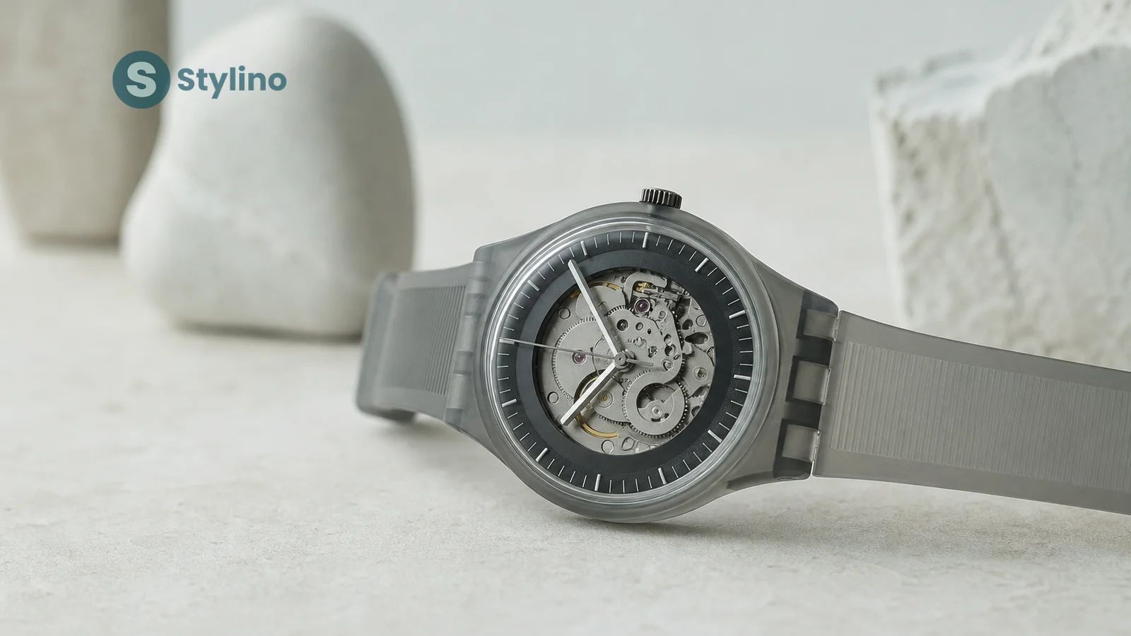 Αυτόματο μηχανικό ρολόι Swatch Sistem51 με διάφανο καντράν