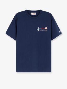 Portofino cotton T-shirt with embroidered logo on the front - MC2 SAINT BARTH - gender_Man