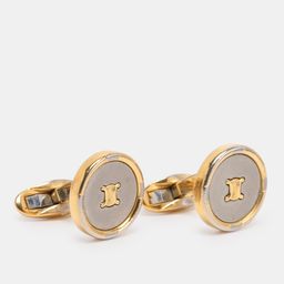 Celine Gold Tone Hardware Triomphe Cufflinks