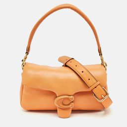 Coach Orange Leather Pillow Tabby 26 Shoulder Bag