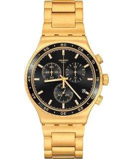 Ρολόι SWATCH In The Black Chronograph Gold YVG418G