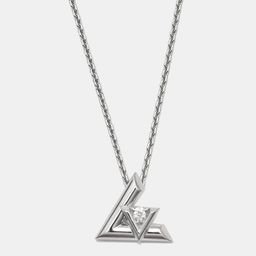 Louis Vuitton LV Volt Diamond 18k White Gold Large Necklace