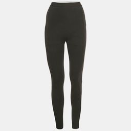 Balenciaga Black Logo Waist Jersey Active Leggings S