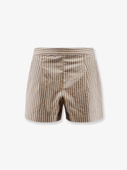 Amani cotton Bermuda shorts with striped pattern - MC2 SAINT BARTH - gender_Woman