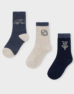 MAYORAL ΣΕΤ 3 ΚΑΛΤΣΕΣ "DINOS" 10050-082 DarkBlue